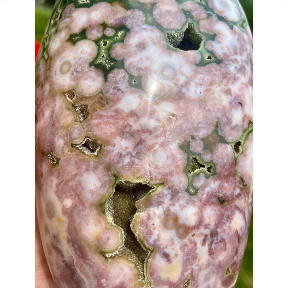 Pink/ mauve 8th vein ocean Jasper freeform - Picture 4 of 9
